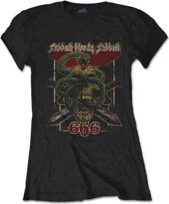 Immagine prodotto di Black Sabbath - Maglietta "Bloody 666" da donna RO2129 (L) (Nero)
