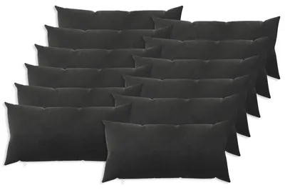Produktbild von vidaXL Kissenbezug 12 pcs HEERLEN Schwarz 40 x 80 cm Samt