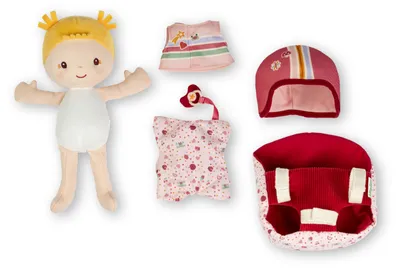 Produktbild von Lilliputiens Lena Puppe mit Fahrradsitz und Zubehör, ab 18 Monaten, Spielzeug