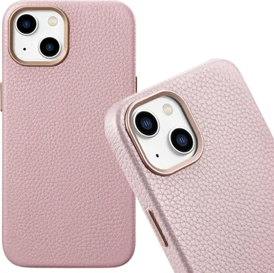 Obrázek produktu pro Icarer Case Kožené pouzdro s Magsafe pro Iphone 14+ Pink