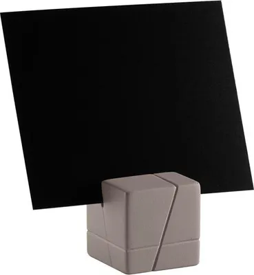 Produktbild von APS 71493 Kartenhalter, 4er-Set, Beton, inkl. 30 Beschriftungskarten schwarz + weiß (10 x 8 cm)
