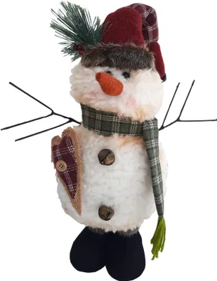 Immagine prodotto di Rebecca Mobili Pupazzo di neve in poliestere bianco Decorazione natalizia