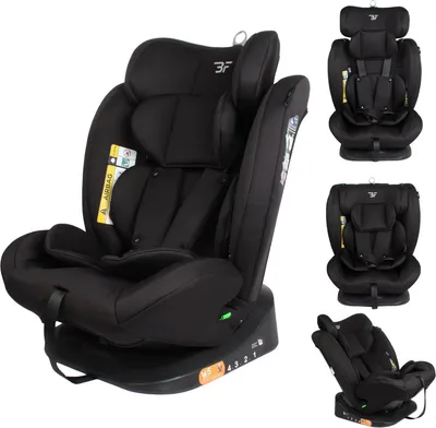 Image de Bebies First Entour I-Size Siège enfant 0-36 kg (40-150 cm) - Siège auto évolutif groupe 0/1/2/3 - Utilisable en marche arrière & avant - Noir