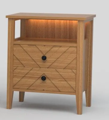 Produktbild von Nachttisch Nachtschrank Beistelltisch Braun/Holzoptik