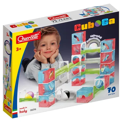 Immagine prodotto di Quercetti Cuboga Pista per biglie - 70 pezzi