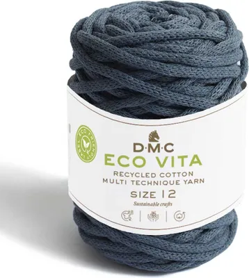 Zdjęcie produktu dla DMC Eco Vita-12 – przędza bawełniana z recyklingu (4 mm) składająca się w 80% z bawełny i w 20% z poliestru (kolor 76)