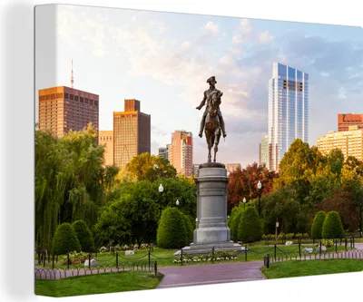 Produktbild von OneMillionCanvasses® - Leinwandbilder - 140x90 cm, Boston Park, Wandbilder Kunstdruck Wanddekoration