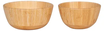 Image de Lot de 2 bols Chefalu en bambou naturel — Ø13 et Ø15 cm