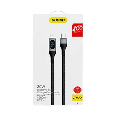Produktbild von Dudao USB-C zu Lightning Kabel 20W 1m Schwarz