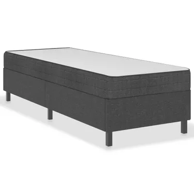 Immagine prodotto di Box spring letto in tessuto grigio scuro 100x200 cm