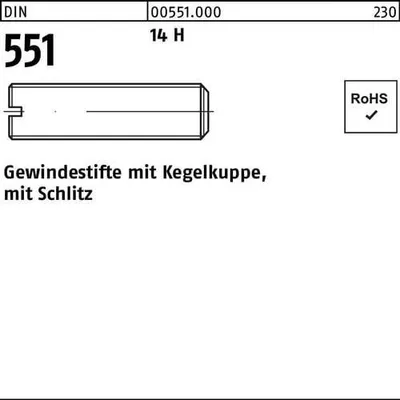 Produktbild von Reyher  Gewindestifte DIN 551 14 H M 4 x 12 (1000 Stück)