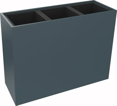 Produktbild von Pflanzgefäß 3er hoch B1062xT380H800mm Lavagrau
