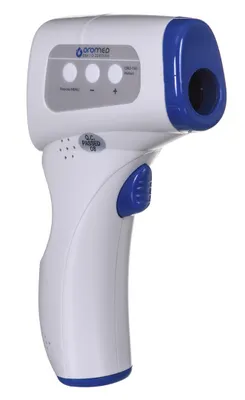 Image de Thermomètre à distance Oromed ORO-T60 PERFECT, bleu. Boutons universels blancs.