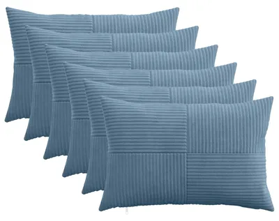 Productafbeelding van vidaXL Kussenhoezen, 6 stuks, ALMELO, blauw, 40 x 60 cm, cordura
