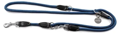 Produktbild von lionto Multifunktionsleine, verstellbar bis 200 cm, wetterfest, robuste Hundeleine, blau