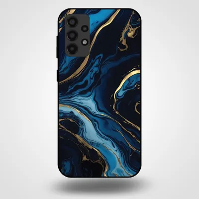Image de Smartphonica Coque pour Samsung Galaxy A32 4G avec impression marbre - Coque arrière en TPU avec design marbre - Bleu doré