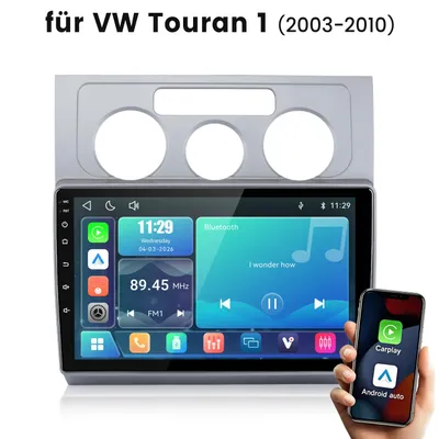 Produktbild von Junsun Linux Autoradio für VW Touran 1 (2003–2010) – CarPlay & Android Auto, Bluetooth, VI-LINK, Plug & Play