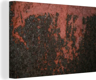 Produktbild von OneMillionCanvasses® - Leinwandbilder - 140x90 cm, Schwarz - Rost - Metall, Wandbilder Kunstdruck Wanddekoration - Foto auf Leinwand - Gemälde auf Holzrahmen
