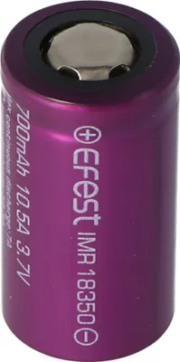 Produktbild von Efest Purple IMR18350 - 700mAh 3,7V Li-Ion-Akku (Pluspol flach)