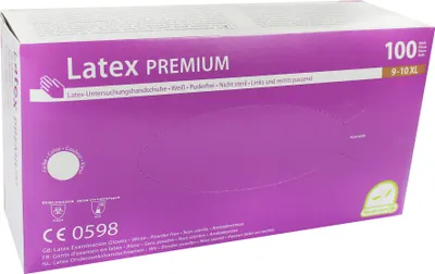 Produktbild von Medi-Inn Latex Premium Einmalhandschuhe puderfrei (Größe: XL, 1 x 100 Stück)