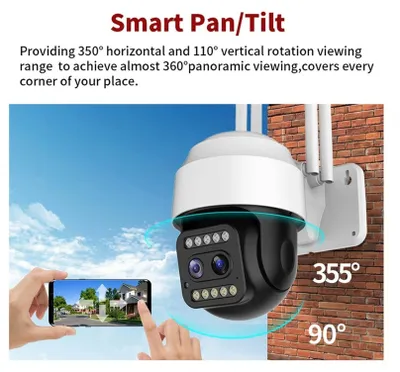 Productafbeelding van DrPhone IPCAM7 – PTZ IP Camera - Full HD 2MP - Pan & Tilt - Wifi Camera –