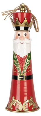 Immagine prodotto di Clayre & Eef, decorazione natalizia a forma di campanella, diametro 16 cm, altezza 47 cm, colore rosso, materiale: metallo