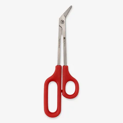 Produktbild von TIFALL Nagelschere aus Edelstahl, abgewinkelte Schneide, ergonomischer roter Griff