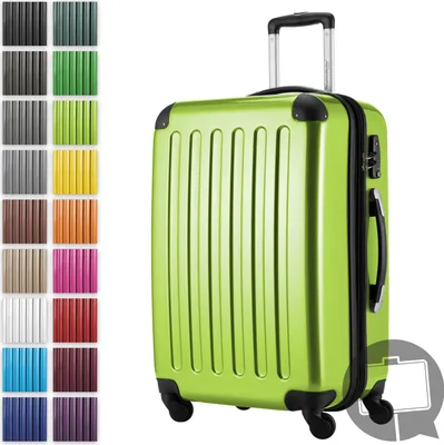 Immagine prodotto di HAUPTSTADTKOFFER Alex - Valigia rigida espandibile con 4 ruote trolley check-in valigia da viaggio con espansione pieghevole bagaglio check-in 158cm Valigia rigida 65 cm, 74 litri, verde mela