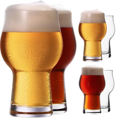 Produktbild von IMPERIAL Außergewöhnliche Biergläser aus Glas 500ml Set 6-Teilig Weizengläser 0,5L Spülmaschinenfest Craft Beer Gläser