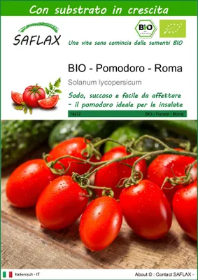 Immagine prodotto di SAFLAX  -- Pomodoro - Roma - 15 semi - Con substrato - Solanum