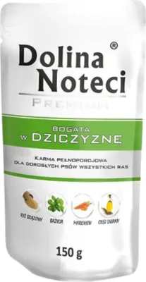 Image de DOLINA NOTECI PREMIUM nourriture humide pour chien riche en cerf 150g
