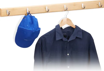 Obrázek produktu pro relaxdays háček kolejnice bambus přírodní