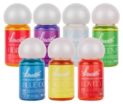 Productafbeelding van L’ousia wasmiddelgeur, set van 7 proefmonsters van 84 g – geconcentreerd, langdurig, goed voor maximaal 28 wasbeurten