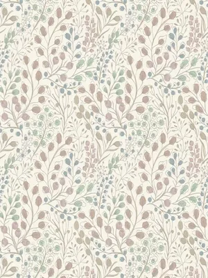 Produktbild von Florale Vliestapete im Zeichen Stil – Weiß, Rosa, Grün