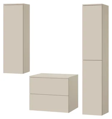 Obrázok produktu pre 3-dielna kúpeľňová zostava: spodná skrinka + 2 vysoké skrinky Color Kašmír (2S 60 + 1D 100 + 2D 160)