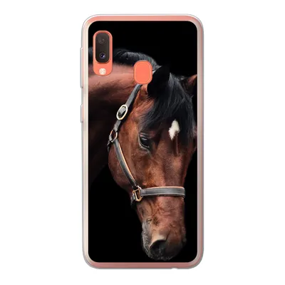 Produktbild von MuchoWow® Handyhülle Schutzhülle Hülle für Samsung Galaxy A20e Pferd - Halfter - Braun Silikon Softcase Handy Hülle - Abdeckung
