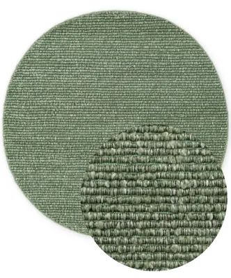 Produktbild von Villeroy & Boch Kurzflor Teppich Rund Wilma, Grün, Woll-Look, Handgemacht - Ø200 cm