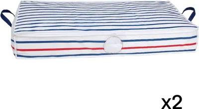 Produktbild von Gestreifte Bezüge unter Bett - Partie von 2