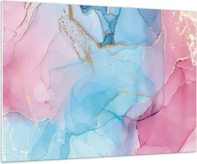Produktbild von Bilder auf glas - Einteilig - Marmor Rosa Türkis - 100x70cm - Glasbilder - Wandbilder - Bilder - zum Aufhängen bereit - Wanddekoration aus Glas - Glas Bilder - Wandbild auf Glas - GAA100x70-4600
