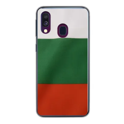 Produktbild von MuchoWow® Handyhülle Schutzhülle Hülle für Samsung Galaxy A40 Nahaufnahme der Flagge von Bulgarien Silikon Softcase Handy Hülle - Handy-Tasche