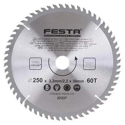 Produktbild von Sägeblatt FESTA 22337 SK 250/3,2/30 mm 60 Zähne