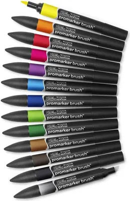 Immagine prodotto di Winsor & Newton | Pennarello a pennello 12+1 tonalità vivaci