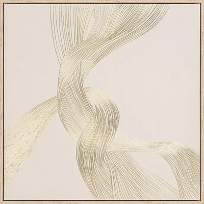 Produktbild von ArtUniverse Leinwandbild Golden Swirl II 60 x 60 cm