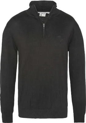 Produktbild von Herren Schott Baumwollpulli mit Stehkragen schwarz klassisch