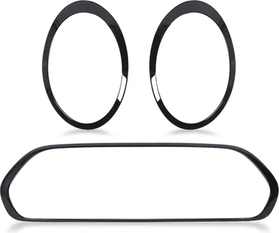 Immagine prodotto di 3 set di copertura della griglia dei fari in nero lucido 51138739497 Sostituzione per Clubman Standard S JCW F54 2015-2024