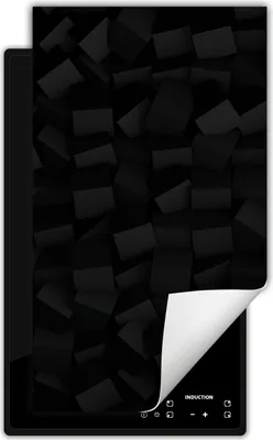 Produktbild von DarHaus Herdabdeckplatte 1 teilig 30x52 cm Anti Rutsch Matte Aufrollbar, schwarz 3D