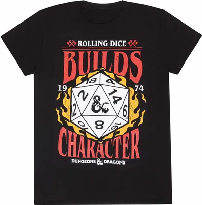 Obrázok produktu pre Tričko Dungeons & Dragons - Builds Character (veľkosť XL)