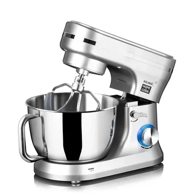 Produktbild von Koliber ROBOMAX X-2400-W Küchenmaschine 2400W Planetenmischer mit 4,5L Schüssel Knetmaschine für schweren Teig Silber