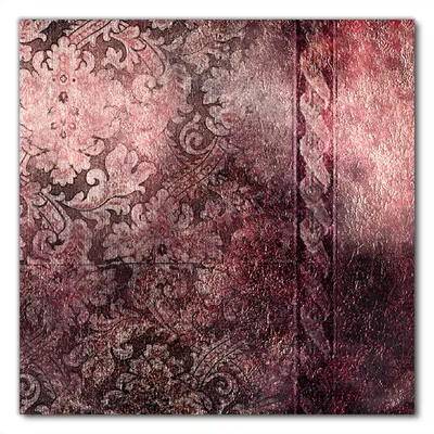 Produktbild von Wallario selbstklebende Möbelfolie/ Tischdecke für Innen und Außen, Größe: 80 x 80 cm - Schnörkelmuster in rot
