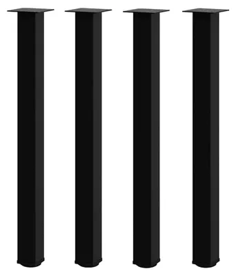 Produktbild von Tischbeine, 4 Stück, schwarz, 90–92 cm, Stahl